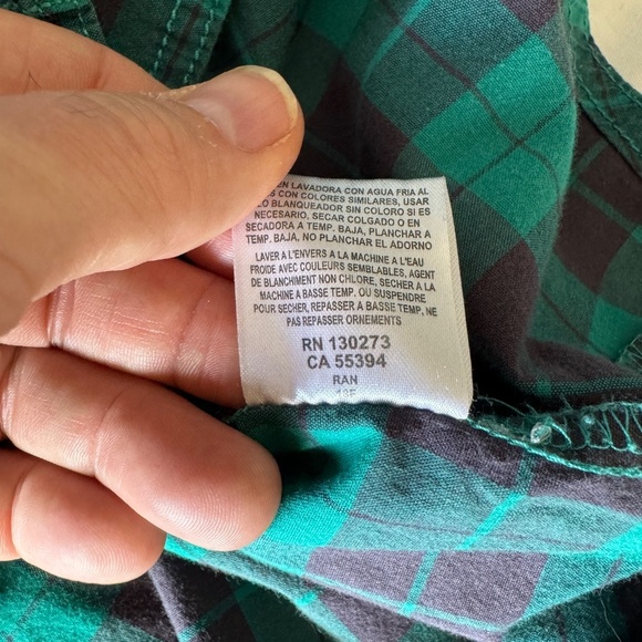 Wrangler Women's Vintage Western Plaid Pearl Snap Shirt Green XXL Rodeo Stampede - Picture 9 of 14